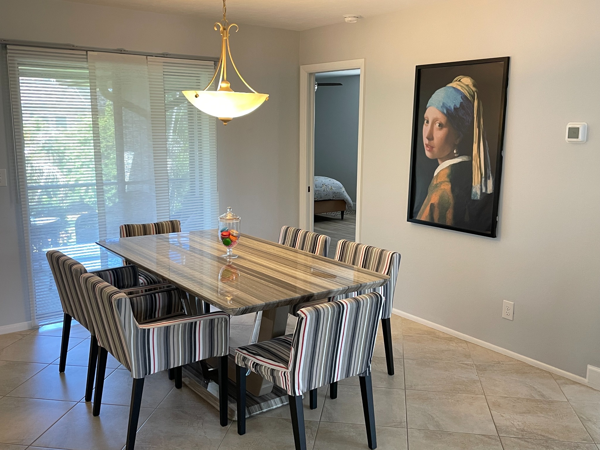 Dining area with table seating